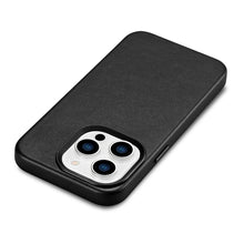 Заредете изображение във визуализатора на галерията – iCarer Case Leather Genuine Leather Case Cover for iPhone 14 Pro Max Black (WMI14220708-BK) (MagSafe Compatible) - TopMag
