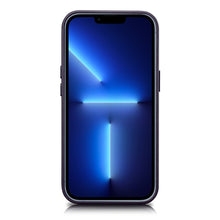Заредете изображение във визуализатора на галерията – iCarer Case Leather Genuine Leather Case Cover for iPhone 14 Pro Max Dark Purple (WMI14220708-DP) (MagSafe Compatible) - TopMag
