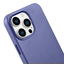 Заредете изображение във визуализатора на галерията – iCarer Case Leather Genuine Leather Case Cover for iPhone 14 Pro Max Light Purple (WMI14220708-LP) (MagSafe Compatible) - TopMag
