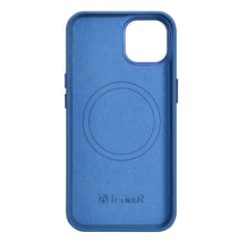 Заредете изображение във визуализатора на галерията – iCarer Litchi Premium Leather Case iPhone 14 Magnetic Leather Case with MagSafe light blue (WMI14220709-LB) - TopMag
