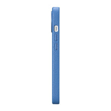 Заредете изображение във визуализатора на галерията – iCarer Litchi Premium Leather Case iPhone 14 Magnetic Leather Case with MagSafe light blue (WMI14220709-LB) - TopMag
