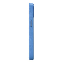 Заредете изображение във визуализатора на галерията – iCarer Litchi Premium Leather Case iPhone 14 Magnetic Leather Case with MagSafe light blue (WMI14220709-LB) - TopMag
