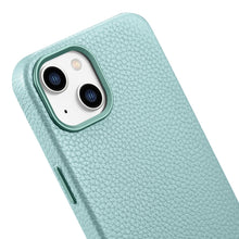 Заредете изображение във визуализатора на галерията – iCarer Litchi Premium Leather Case iPhone 14 Magnetic Leather Case with MagSafe Green (WMI14220709-GN) - TopMag
