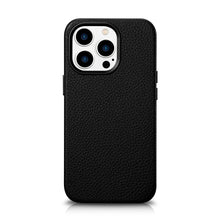 Заредете изображение във визуализатора на галерията – iCarer Litchi Premium Leather Case iPhone 14 Pro Magnetic Leather Case with MagSafe Black (WMI14220710-BK) - TopMag
