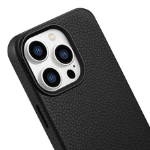 Заредете изображение във визуализатора на галерията – iCarer Litchi Premium Leather Case iPhone 14 Pro Magnetic Leather Case with MagSafe Black (WMI14220710-BK) - TopMag
