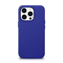 Заредете изображение във визуализатора на галерията – iCarer Litchi Premium Leather Case iPhone 14 Pro Magnetic Leather Case with MagSafe Dark Blue (WMI14220710-DB) - TopMag
