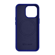 Заредете изображение във визуализатора на галерията – iCarer Litchi Premium Leather Case iPhone 14 Pro Magnetic Leather Case with MagSafe Dark Blue (WMI14220710-DB) - TopMag
