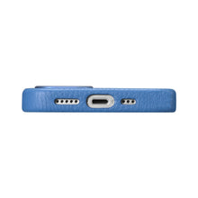 Заредете изображение във визуализатора на галерията – iCarer Litchi Premium Leather Case iPhone 14 Pro Magnetic Leather Case with MagSafe Light Blue (WMI14220710-LB) - TopMag
