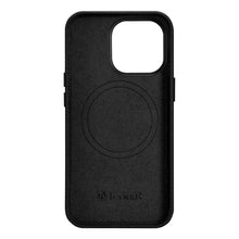 Заредете изображение във визуализатора на галерията – iCarer Litchi Premium Leather Case Leather Case iPhone 14 Pro Max Magnetic with MagSafe Black (WMI14220712-BK) - TopMag
