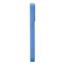 Заредете изображение във визуализатора на галерията – iCarer Litchi Premium Leather Case Leather Case iPhone 14 Pro Max Magnetic with MagSafe Light Blue (WMI14220712-LB) - TopMag
