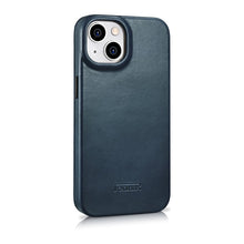 Заредете изображение във визуализатора на галерията – iCarer CE Oil Wax Premium Leather Folio Case Leather Case for iPhone 14 Plus Flip Magnetic MagSafe Blue (AKI14220707-BU) - TopMag
