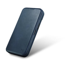 Заредете изображение във визуализатора на галерията – iCarer CE Oil Wax Premium Leather Folio Case Leather Case for iPhone 14 Plus Flip Magnetic MagSafe Blue (AKI14220707-BU) - TopMag
