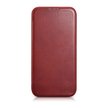 Заредете изображение във визуализатора на галерията – iCarer CE Oil Wax Premium Leather Folio Case Leather Case for iPhone 14 Pro Max Flip Magnetic MagSafe Red (AKI14220708-RD) - TopMag
