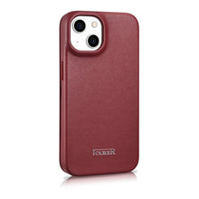 Заредете изображение във визуализатора на галерията – iCarer CE Premium Leather Folio Case iPhone 14 Flip Magnetic MagSafe Red (WMI14220713-RD) - TopMag
