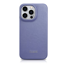 Заредете изображение във визуализатора на галерията – iCarer CE Premium Leather Folio Case iPhone 14 Pro Flip Magnetic MagSafe Light Purple (WMI14220714-LP) - TopMag
