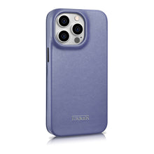 Заредете изображение във визуализатора на галерията – iCarer CE Premium Leather Folio Case iPhone 14 Pro Flip Magnetic MagSafe Light Purple (WMI14220714-LP) - TopMag
