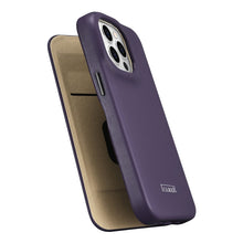 Заредете изображение във визуализатора на галерията – iCarer CE Premium Leather Folio Case iPhone 14 Pro Max Flip Magnetic MagSafe Leather Case Dark Purple (WMI14220716-DP) - TopMag

