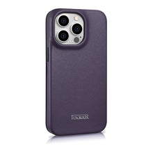 Заредете изображение във визуализатора на галерията – iCarer CE Premium Leather Folio Case iPhone 14 Pro Max Flip Magnetic MagSafe Leather Case Dark Purple (WMI14220716-DP) - TopMag
