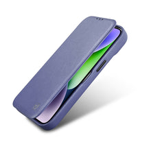 Заредете изображение във визуализатора на галерията – iCarer CE Premium Leather Folio Case iPhone 14 Pro Max Flip Magnetic MagSafe Light Purple (WMI14220716-LP) - TopMag
