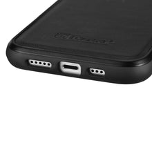 Заредете изображение във визуализатора на галерията – iCarer Leather Oil Wax Genuine Leather Case for iPhone 14 Pro (MagSafe Compatible) black (WMI14220718-BK) - TopMag
