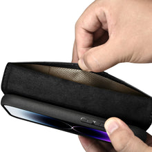 Заредете изображение във визуализатора на галерията – iCarer Oil Wax Wallet Case 2in1 iPhone 14 Pro Max Flip Leather Cover Anti-RFID black (WMI14220724-BK) - TopMag
