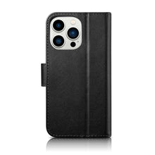 Заредете изображение във визуализатора на галерията – iCarer Wallet Case 2in1 iPhone 14 Pro Leather Flip Cover Anti-RFID black (WMI14220726-BK) - TopMag
