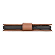 Заредете изображение във визуализатора на галерията – iCarer Wallet Case 2in1 iPhone 14 Pro Flip Leather Cover Anti-RFID Brown (WMI14220726-BN) - TopMag
