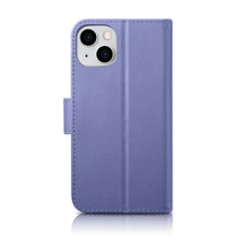 Заредете изображение във визуализатора на галерията – iCarer Wallet Case 2in1 iPhone 14 Plus Flip Leather Cover Anti-RFID Light Violet (WMI14220727-LP) - TopMag
