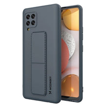 Заредете изображение във визуализатора на галерията – Wozinsky Kickstand Case Silicone Stand Cover for Samsung Galaxy A42 5G navy blue
