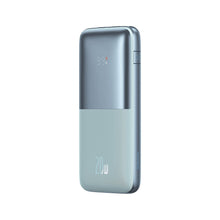 Заредете изображение във визуализатора на галерията – Baseus Baseus Pro 10000mAh 20W Blue Powerbank with USB Type A - USB Type C 3A 0.3m cable (PPBD040203) - TopMag
