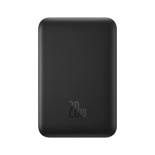Заредете изображение във визуализатора на галерията – Baseus Magnetic Mini fast charging mini power bank 10000mAh 20W black + cable Type-C - Type-C 60W (20V / 3A) 0.5m black (PPCX030001) - TopMag

