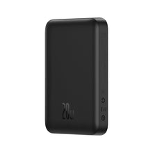Заредете изображение във визуализатора на галерията – Baseus Magnetic Mini fast charging mini power bank 10000mAh 20W black + cable Type-C - Type-C 60W (20V / 3A) 0.5m black (PPCX030001) - TopMag
