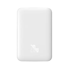 Заредете изображение във визуализатора на галерията – Baseus Magnetic Mini fast charging mini power bank 10000mAh 20W white + cable Type-C - Type-C 60W (20V / 3A) 0.5m white (PPCX030002) - TopMag

