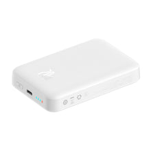 Заредете изображение във визуализатора на галерията – Baseus Magnetic Mini fast charging mini power bank 10000mAh 20W white + cable Type-C - Type-C 60W (20V / 3A) 0.5m white (PPCX030002) - TopMag
