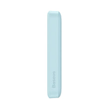 Заредете изображение във визуализатора на галерията – Baseus Magnetic Mini fast charging mini power bank 10000mAh 20W blue + cable Type-C - Type-C 60W (20V / 3A) 0.5m white (PPCX030003) - TopMag
