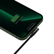 Заредете изображение във визуализатора на галерията – Baseus MVP 2 Elbow angled cable with side USB / Lightning 1m 2.4A black (CAVP000001) - TopMag
