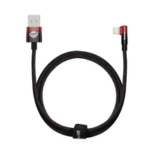 Заредете изображение във визуализатора на галерията – Baseus MVP 2 Elbow-shaped Fast Charging Data Cable USB to iP 2.4A 1m Black+Red - TopMag
