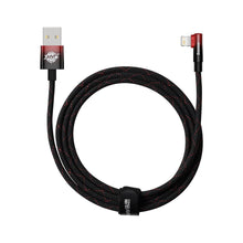 Заредете изображение във визуализатора на галерията – Baseus MVP 2 Elbow-shaped Fast Charging Data Cable USB to iP 2.4A 2m Black+Red - TopMag

