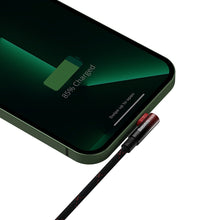 Заредете изображение във визуализатора на галерията – Baseus MVP 2 Elbow-shaped Fast Charging Data Cable USB to iP 2.4A 2m Black+Red - TopMag
