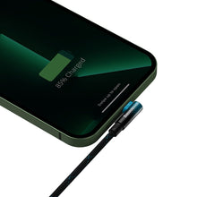 Заредете изображение във визуализатора на галерията – Baseus MVP 2 Elbow angled cable with side USB / Lightning 2m 2.4A blue (CAVP000121) - TopMag
