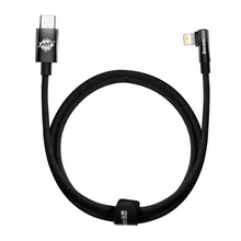 Заредете изображение във визуализатора на галерията – Baseus MVP 2 Elbow-shaped Fast Charging Data Cable Type-C to iP 20W 1m Black - TopMag
