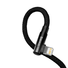 Заредете изображение във визуализатора на галерията – Baseus MVP 2 Elbow-shaped Fast Charging Data Cable Type-C to iP 20W 1m Black - TopMag
