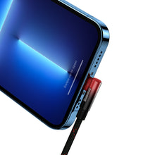 Заредете изображение във визуализатора на галерията – Baseus MVP 2 Elbow-shaped Fast Charging Data Cable Type-C to iP 20W 1m Black+Red - TopMag
