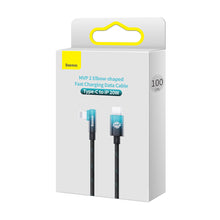 Заредете изображение във визуализатора на галерията – Baseus MVP 2 Elbow angled cable Power Delivery cable with side USB Type C / Lightning plug 1m 20W blue (CAVP000221) - TopMag
