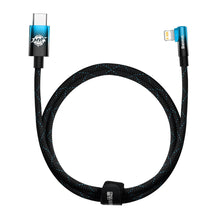 Заредете изображение във визуализатора на галерията – Baseus MVP 2 Elbow angled cable Power Delivery cable with side USB Type C / Lightning plug 1m 20W blue (CAVP000221) - TopMag
