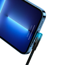 Заредете изображение във визуализатора на галерията – Baseus MVP 2 Elbow angled cable Power Delivery cable with side USB Type C / Lightning plug 1m 20W blue (CAVP000221) - TopMag
