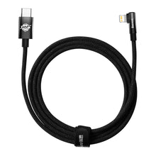 Заредете изображение във визуализатора на галерията – Baseus MVP 2 Elbow-shaped Fast Charging Data Cable Type-C to iP 20W 2m Black - TopMag
