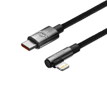 Заредете изображение във визуализатора на галерията – Baseus MVP 2 Elbow-shaped Fast Charging Data Cable Type-C to iP 20W 2m Black - TopMag
