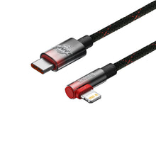 Заредете изображение във визуализатора на галерията – Baseus MVP 2 Elbow-shaped Fast Charging Data Cable Type-C to iP 20W 2m Black+Red - TopMag
