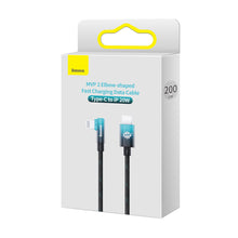 Заредете изображение във визуализатора на галерията – Baseus MVP 2 Elbow angled power delivery cable with side USB Type C / Lightning plug 2m 20W blue (CAVP000321) - TopMag
